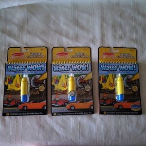 Melissa & Doug Water Wow! On The Go Water Reveal Activity Pad Lot Of 3 NEW!